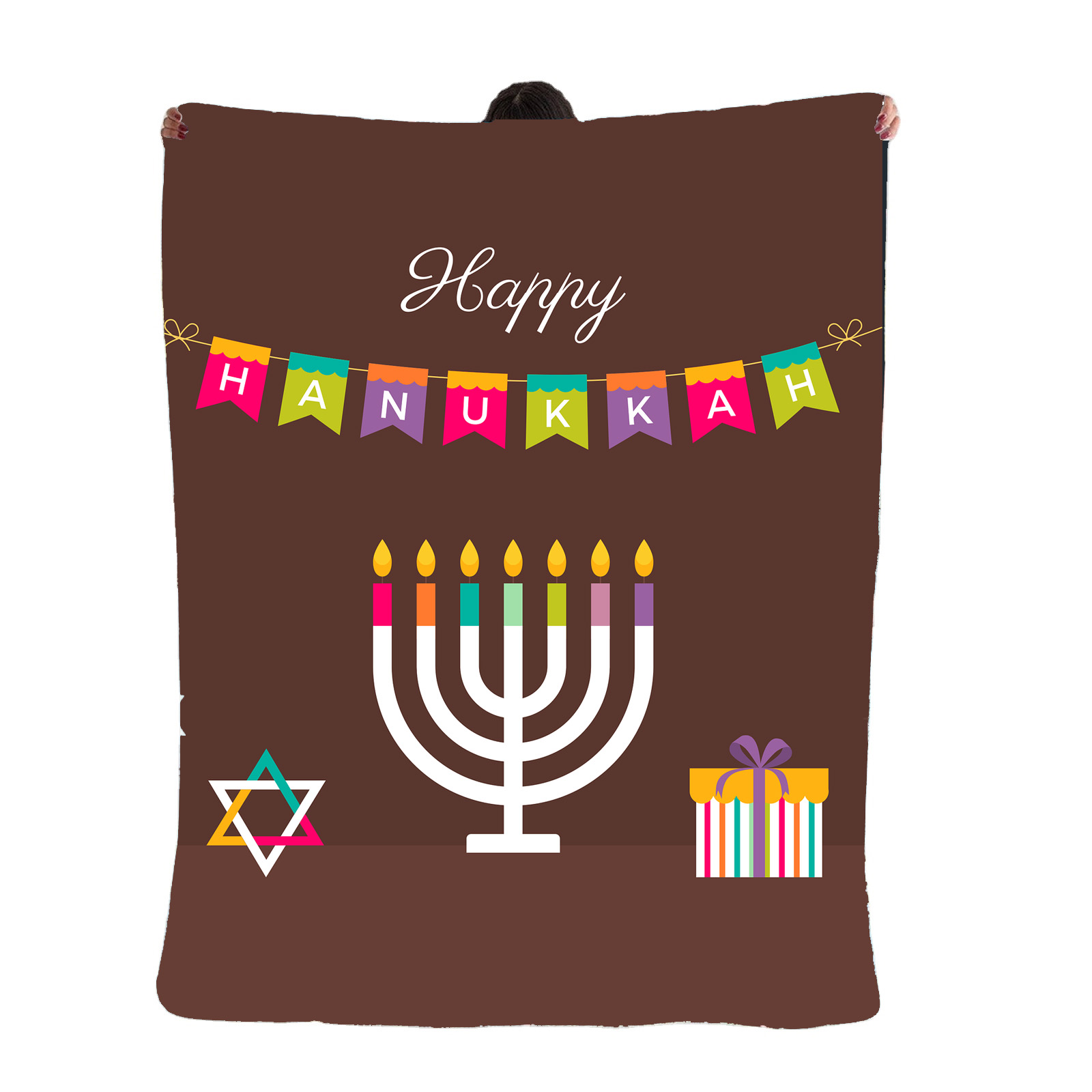 Cotton love happy hanukkah 30x60 beach towel 50x60 blanket
